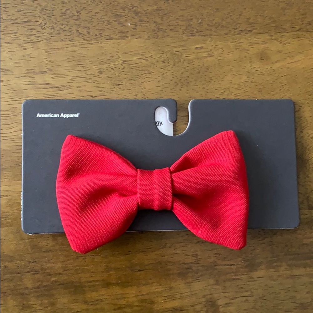 Red hair bow clip